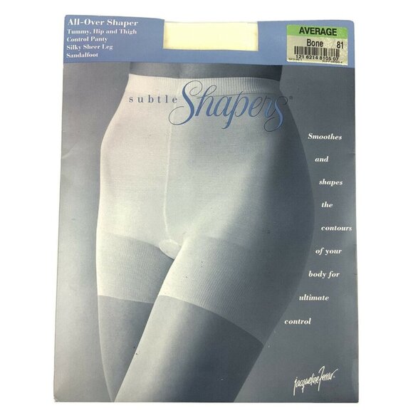 JCPenney Jacqueline Ferrar Subtle Shapers Pantyhose Size Average Medium Bone - Picture 1 of 3